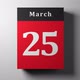 Fast Calendar Red Scrolling Showing Every Day and Month with Flipping Pages, Timelapse V3 - VideoHive Item for Sale