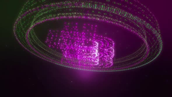 Cryptocurrency bitcoin logo has developed in the virtual cyber background alt