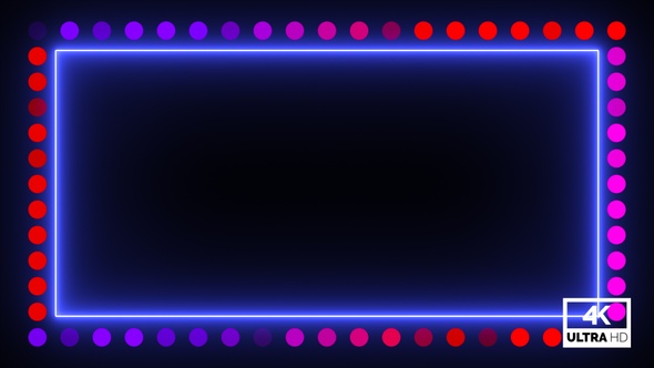Red & Purple Neon Lights Border Abstract Glow Tik Tok Trend Background Loop V6