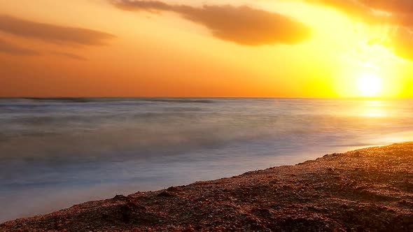 sky and clouds on a background of sea sunset