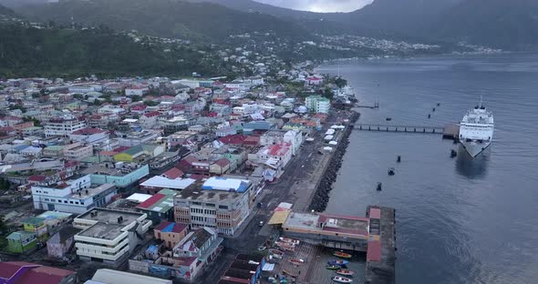 Roseau, Dominica Aerial