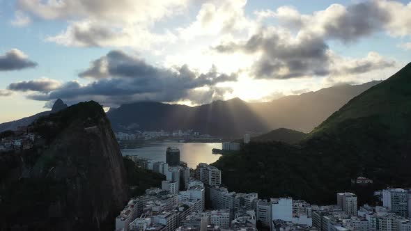 Summer travel at Rio de Janeiro Brazil. Landmark of coast city. Tropical travel