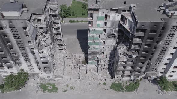 War in Ukraine  Destroyed Building in Borodyanka