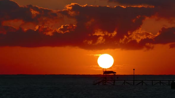 Beauty Sunrise Over Sea