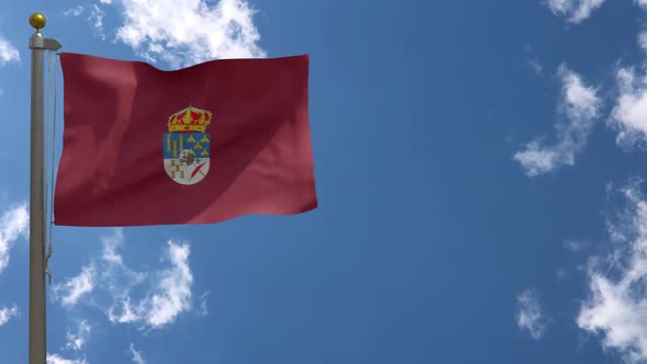 Salamanca Province Flag (Spain) On Flagpole