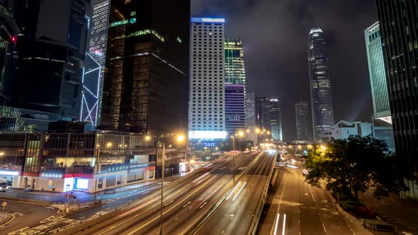 Time Lapse of Street Traffic in Hong Kong