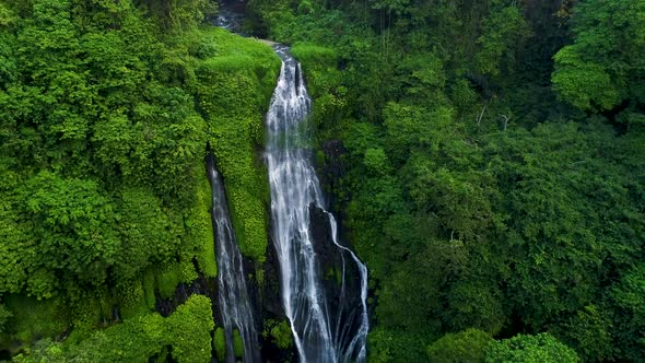Romantic Waterfall in the Jungle