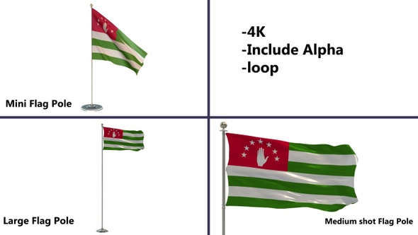 Abhkazia Flag Pole Pack 4k-Loop