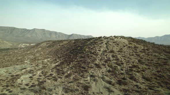 DRONE DAY CLOUDY NORTH COAHUILA MEXICO SEMI-DESERT MOUNTAIN LA AZUFROSA AREA