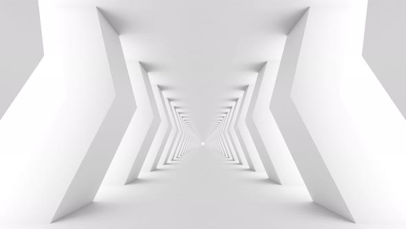 Empty White Corridor