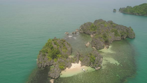 Seascape of Caramoan Islands, Camarines Sur, Philippines