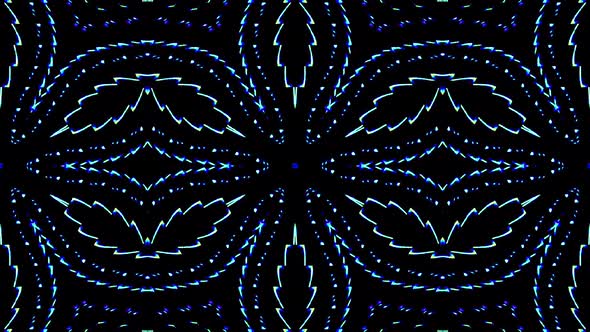 abstract light governing blue color, kaleidoscope