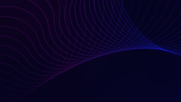 Futuristic colorful wireframe wave. abstract background with geometric lines.