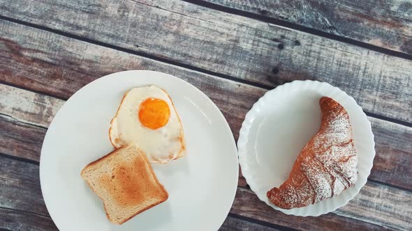 Close-up of Light Breakfast Dish