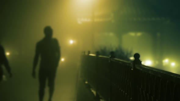 Couple Walking in a Thick Fog