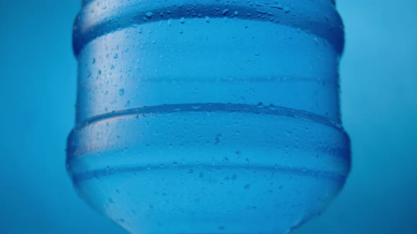 Water Cooler on Blue Background