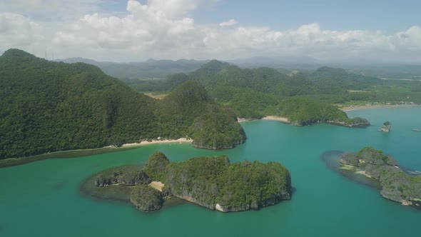 Seascape of Caramoan Islands Camarines Sur Philippines