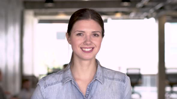 Portrait Of Woman Smiling