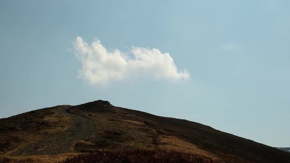 Mountain with Disappear Cloud