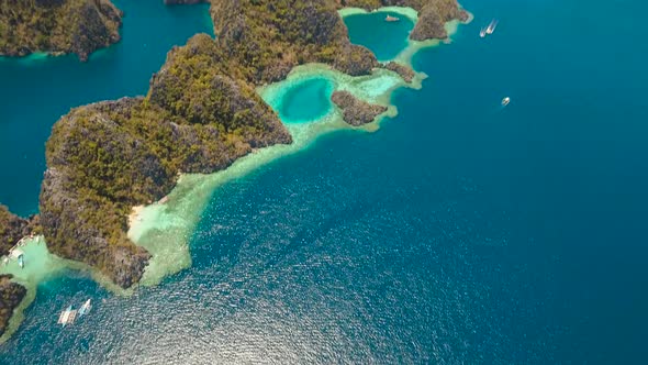 Seascape with a Beautiful Lagoon Philippines, Palawan