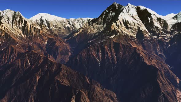 Nepal Himalayas Climbing Aerial View