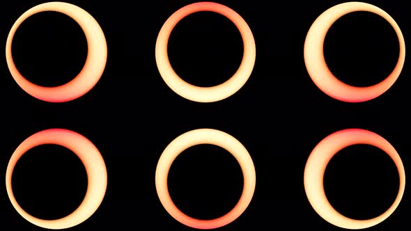 Round Shaped Flashing Lights Wall on a Black Background