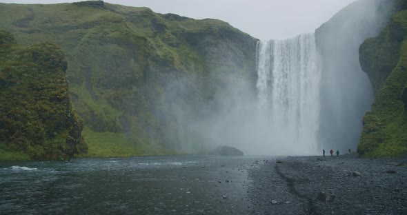 Most Famous and Beautiful Skogafoss Waterfall in Iceland