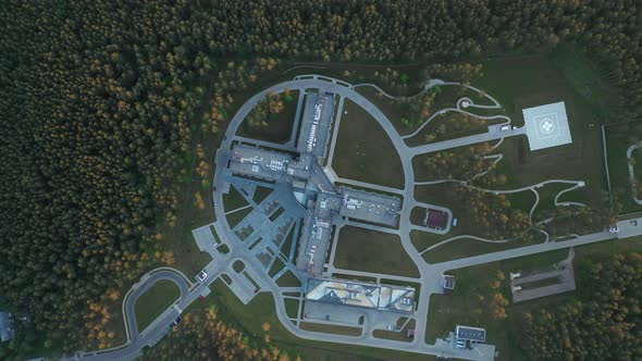 Top View of the Medical Center in Zhdanovichi, Minsk, View From the Height of the Medical Center