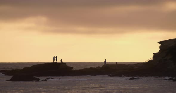 Cloudy sunset over the sea