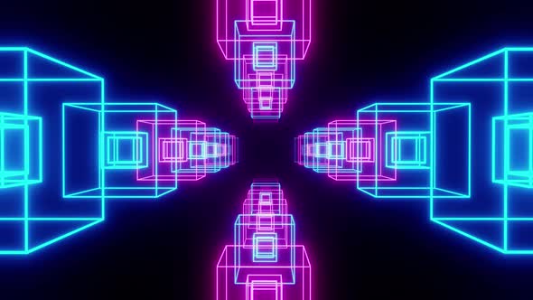 Cube Line Neon VJ 01 4k  alt