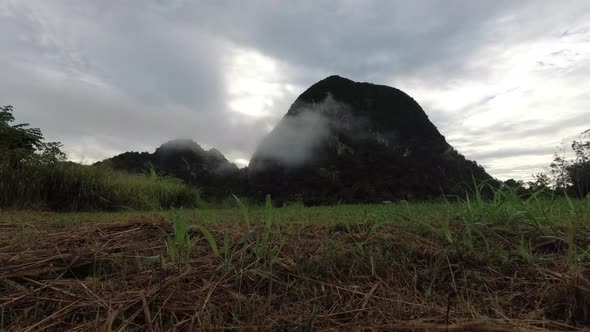 Timelapse limestone hill at Perlis.