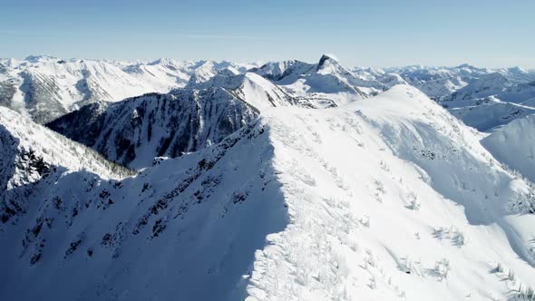 Snow capped mountain during winter 4k