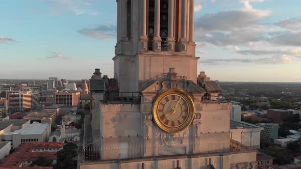 360 Degree orbit of the tower at UT. Tower is 307-ft and has 27 floors with a beautiful view of down