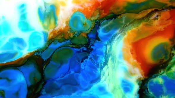 Liquid Colorful Paint Pattens Mix In Slow Motion 72