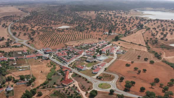 aerial views of Santa Susana village, Alentejo, Portugal 8