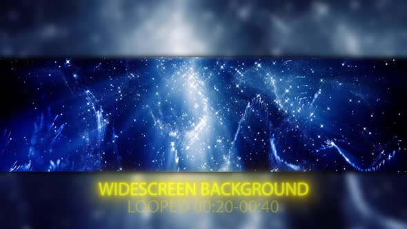 Magic Night Blue Particles Widescreen Background