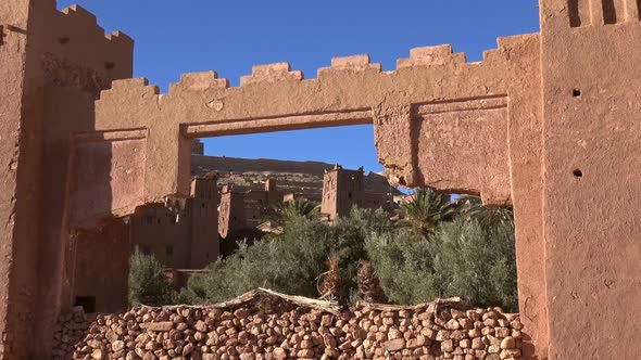 Towers of Kasbah Ait Ben Haddou in Morocco