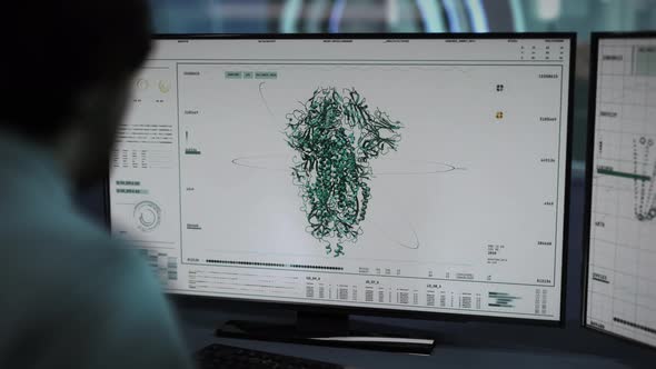 Software used to detect and study the SARS-Cov-2 spike protein structure. UI alt