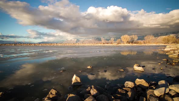 Timelapse of Provo Boat Harbor at Sunset