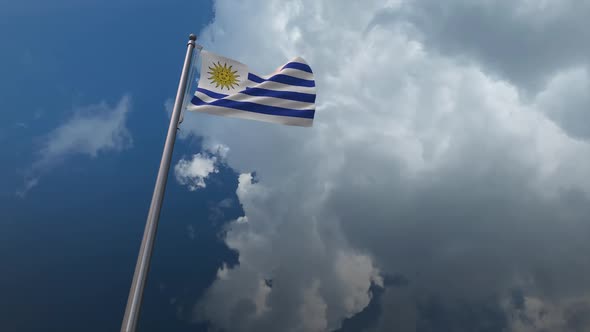 Uruguay Flag Waving 2K