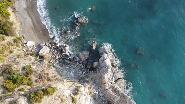 Shore of the Mediterranean Sea : Turkey Mountain Coastline