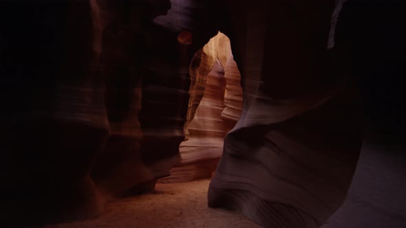 Narrow passageway at the Antelope Canyon