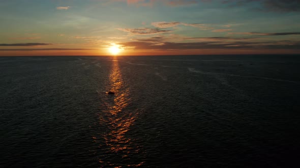 Cloudy Sky Over the Sea During Sunset