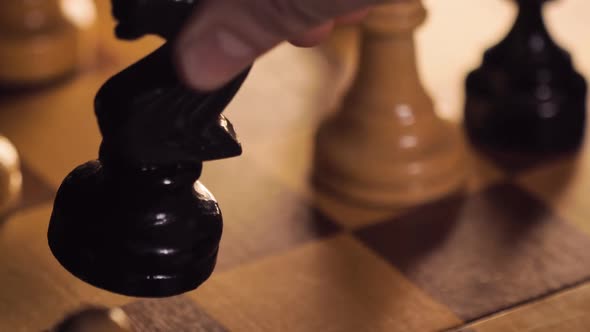 Bitcoin Model Removed From Chess Board with Chessman Macro