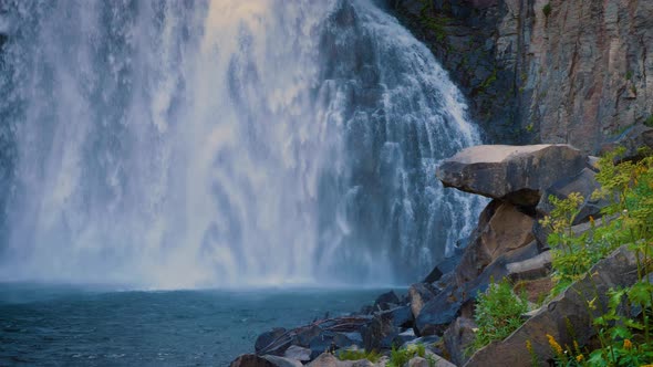 Rainbow Falls in the Ansel Adams Wilderness in California USA