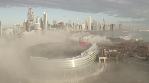 Foggy Soldier Field Home of the Chicago Bears