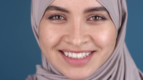 Portrait of Happy Woman in Hijab