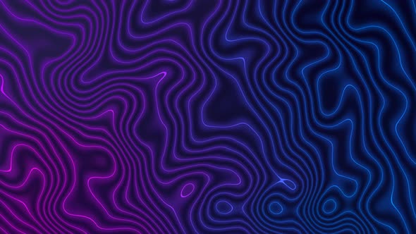 Abstract glowing liquid wavy line 4k. Blue pink abstract background.