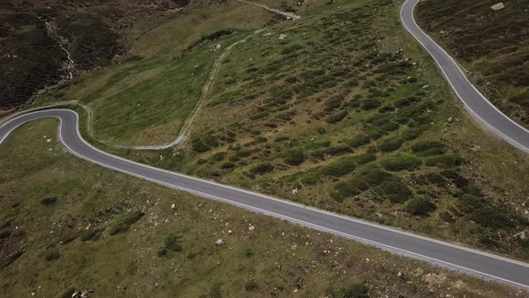 Aerial View of Silvretta-Bielerhohe Road, Austria.