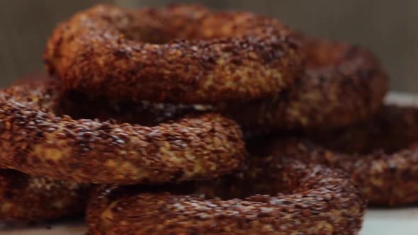 Chef Greases the Cookie Dough with Egg Yolks Using a Brush